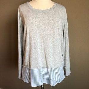 Lane Bryant Layered Pin Stripe Tunic, 22/24 NWOT